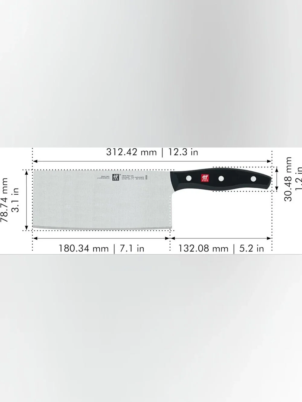 ZWILLING Twin Signature 7-inch Chinese Vegetable Cleaver, Razor-Sharp.